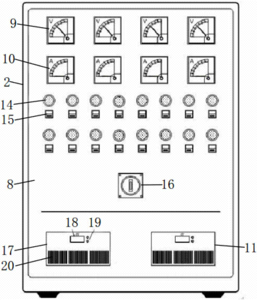 Integrated test device for simulating DC system integrated type grounding fault