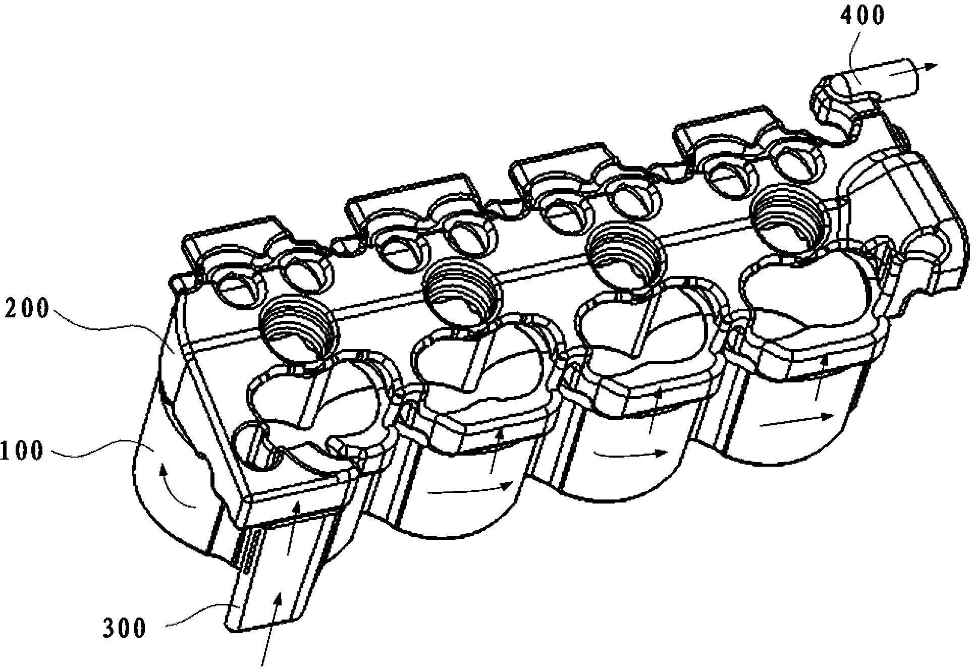 Engine cooling water jacket and engine cooling system