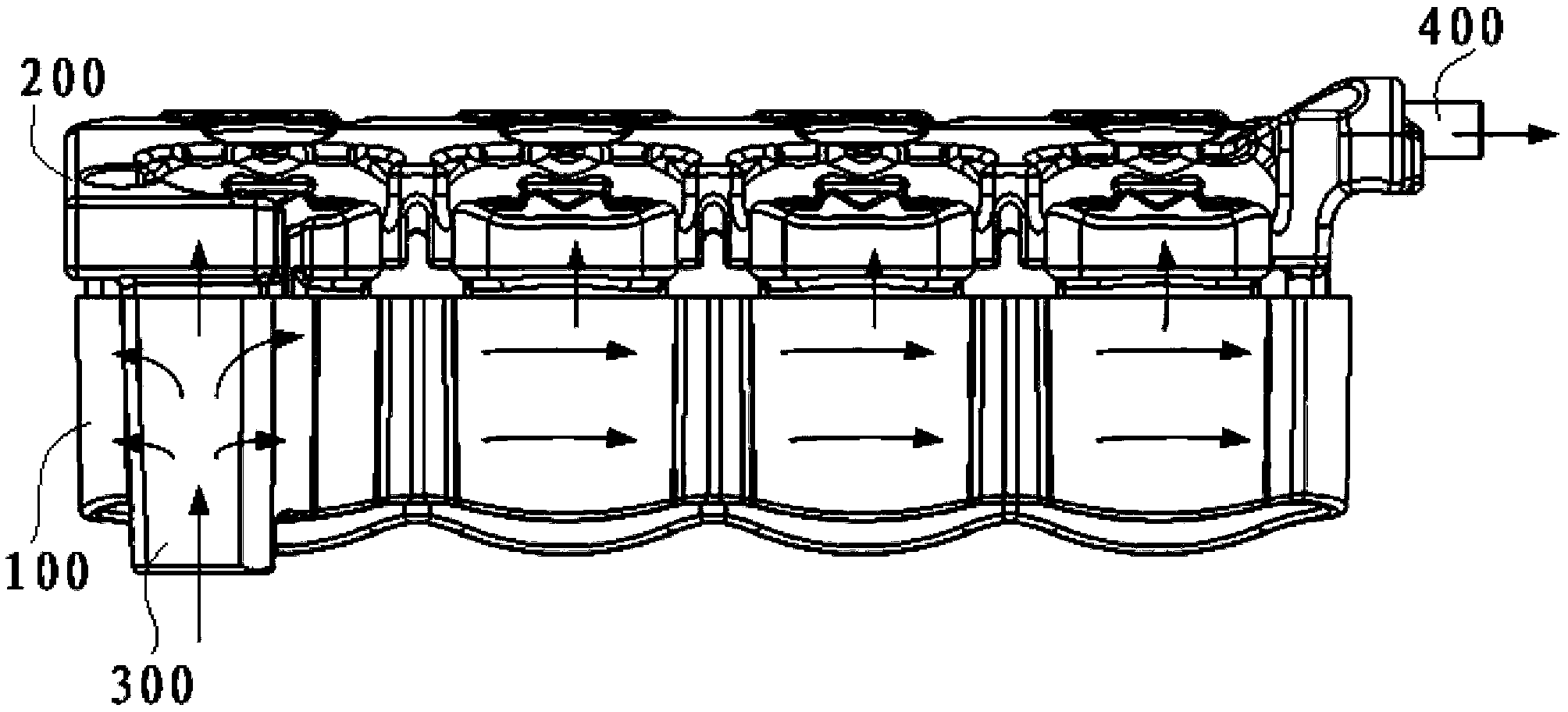 Engine cooling water jacket and engine cooling system