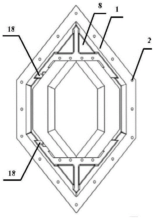 Sealing covering cap for opening of outer hanging point of plane