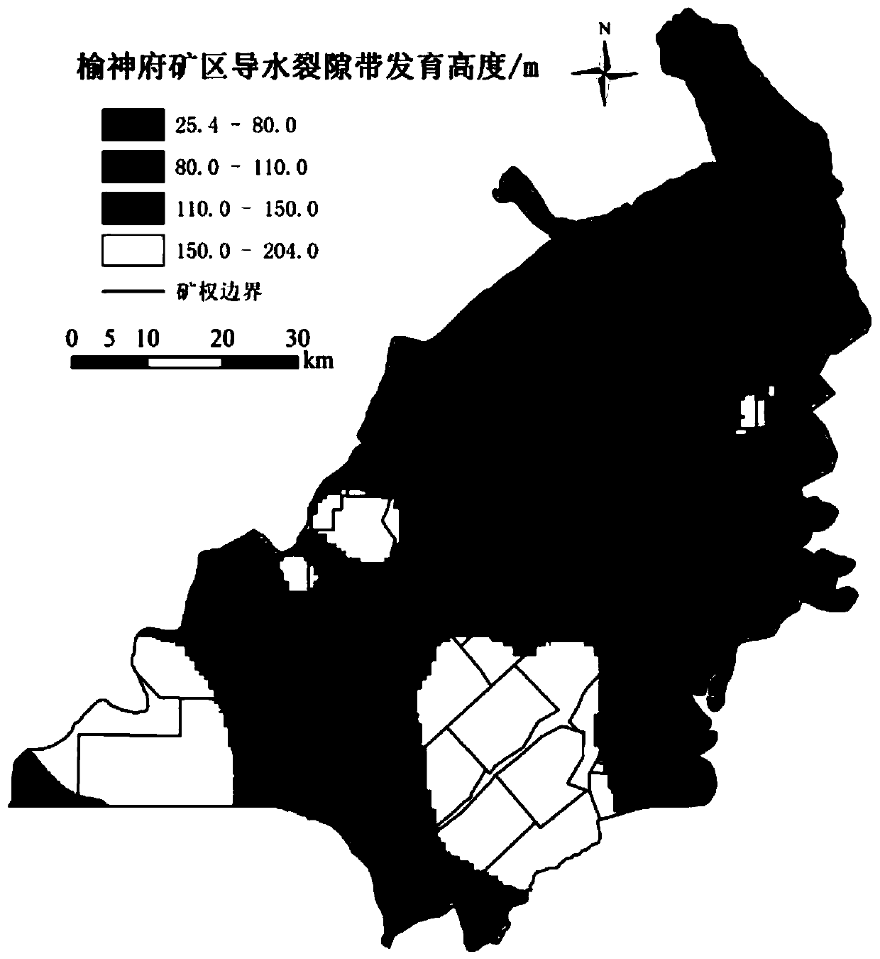 Shallow coal seam mining area water flowing fractured zone development height prediction method and system