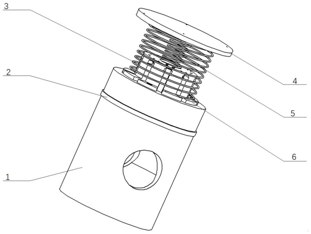 A dynamic test device for radial elastic force of piston ring circumference