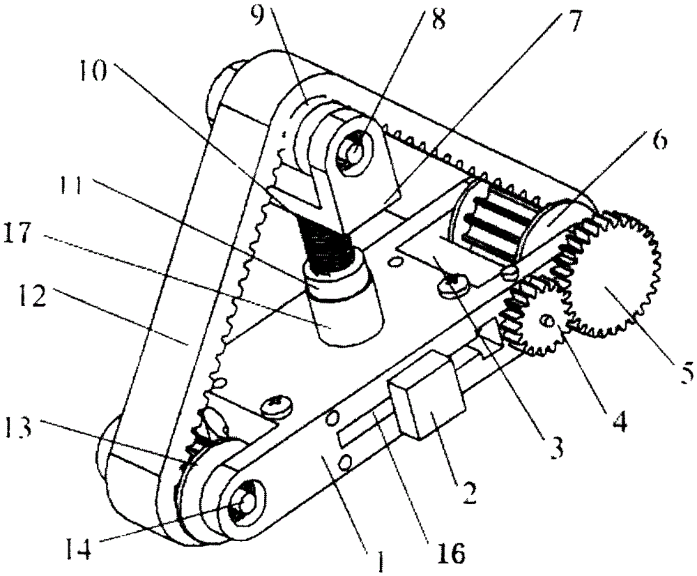 Bionic crawler-type adhesive walking mechanism and its motion method