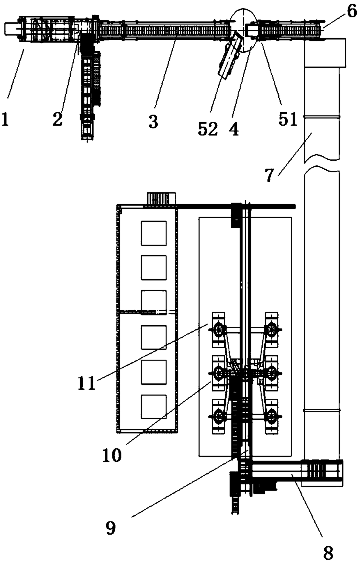 Crushing material hot-pressing forming line