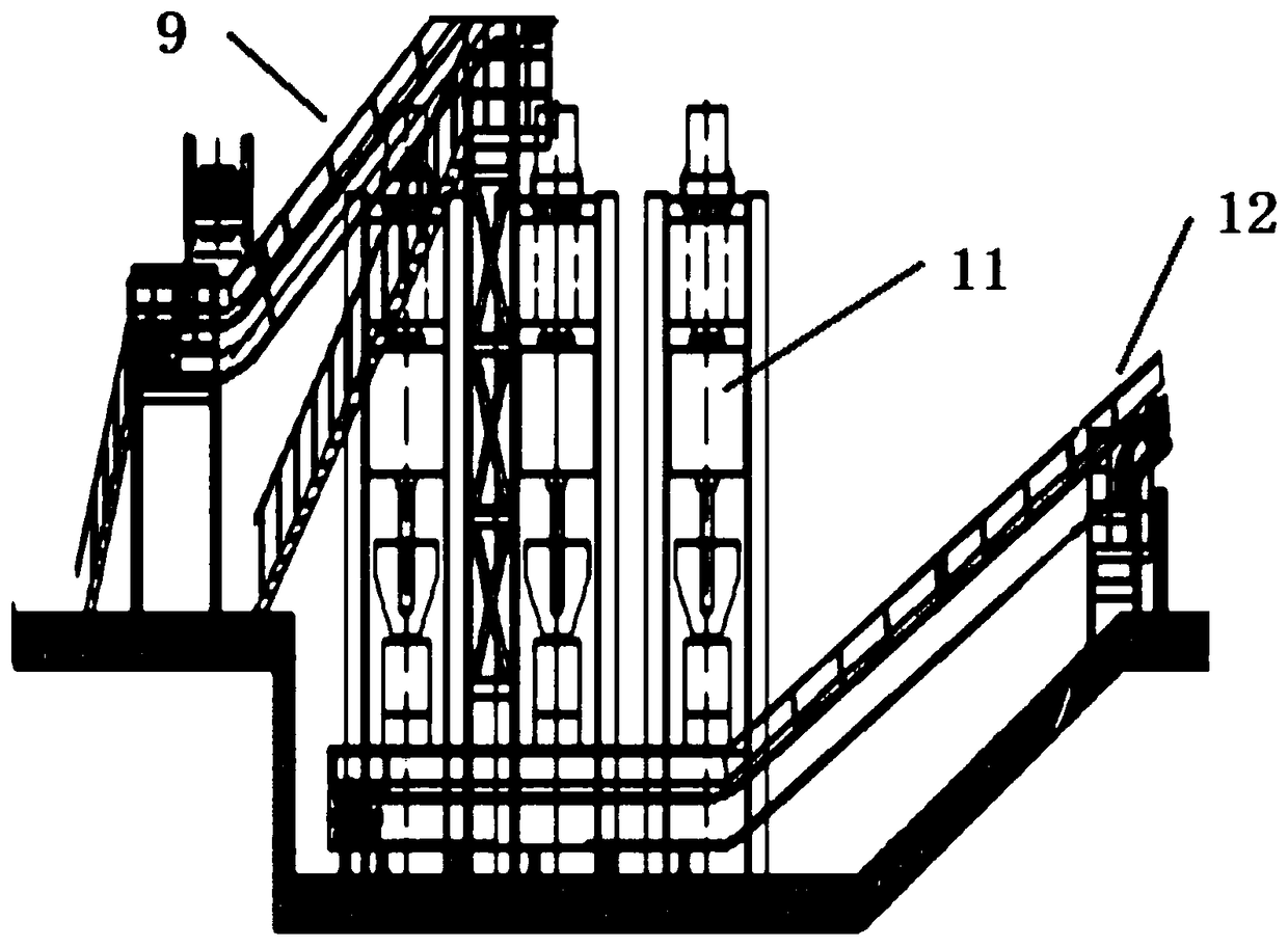 Crushing material hot-pressing forming line