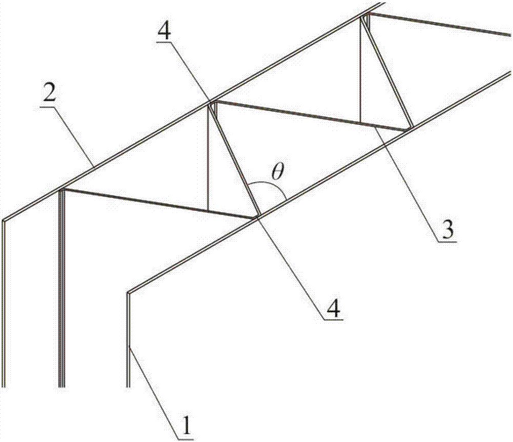 Hangar door body structure with icing prevention function and manufacturing process thereof