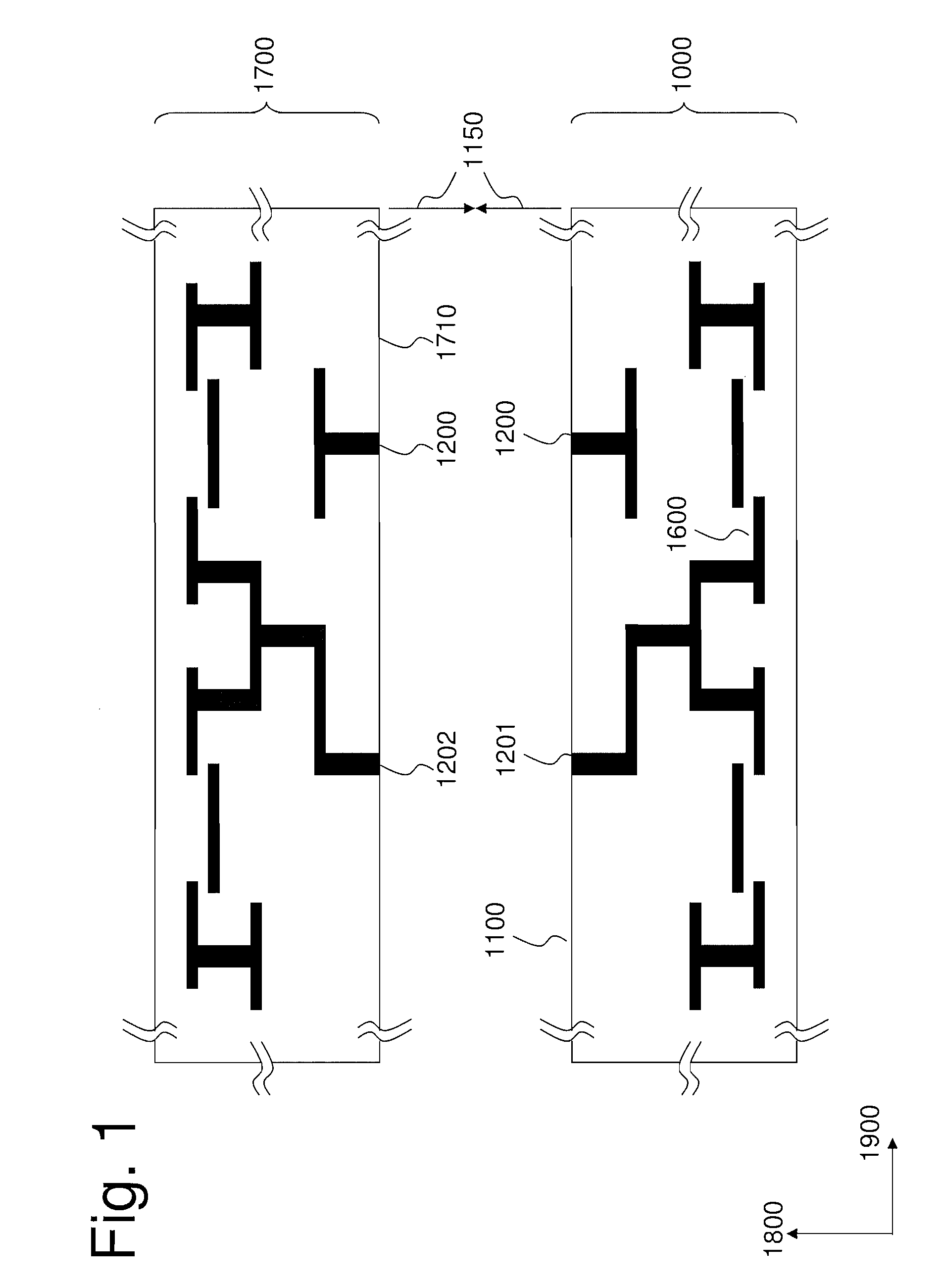 Process for realizing a connecting structure