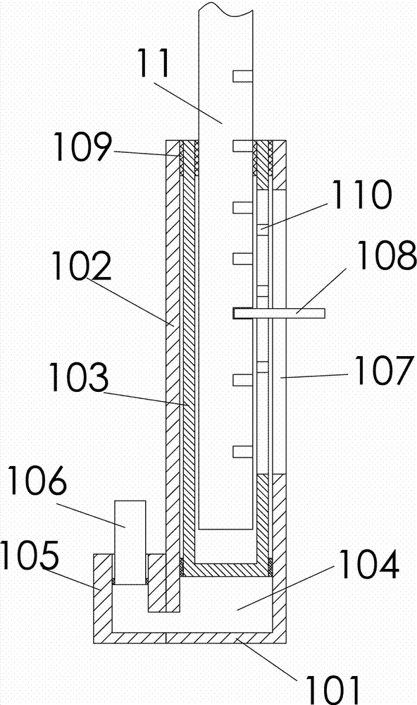 Novel punching rack supporting and jacking structure