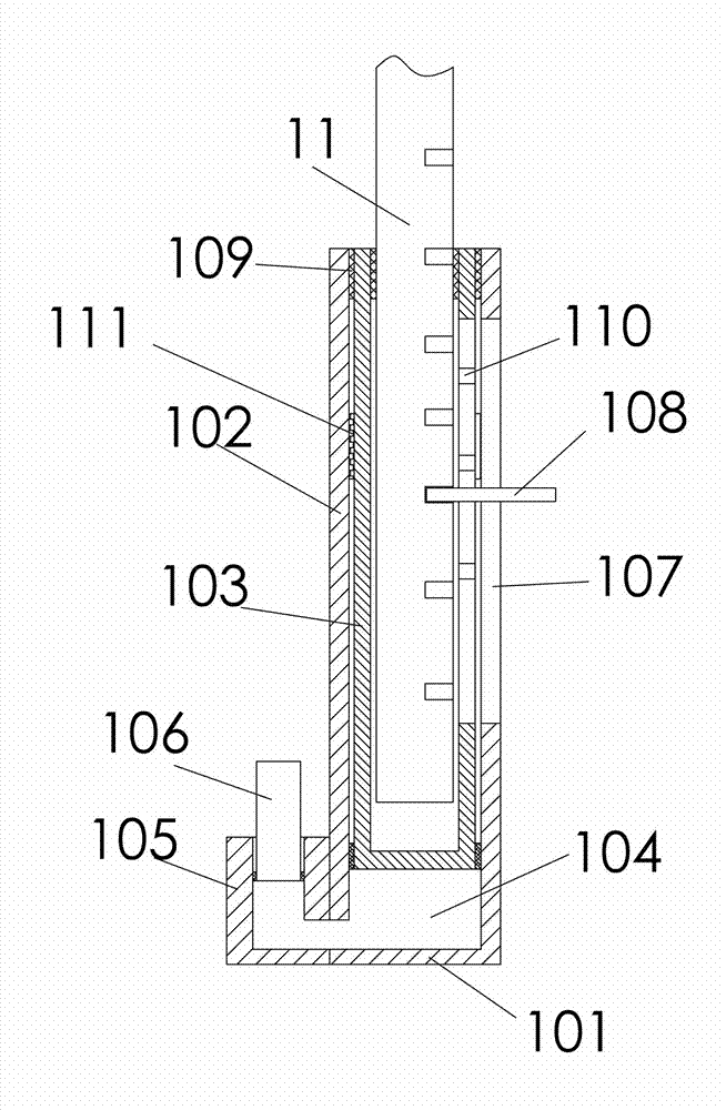 Novel punching rack supporting and jacking structure