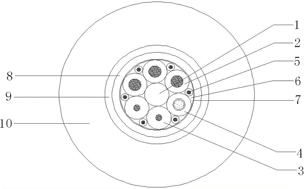 Neutral cable for deep-sea detection equipment