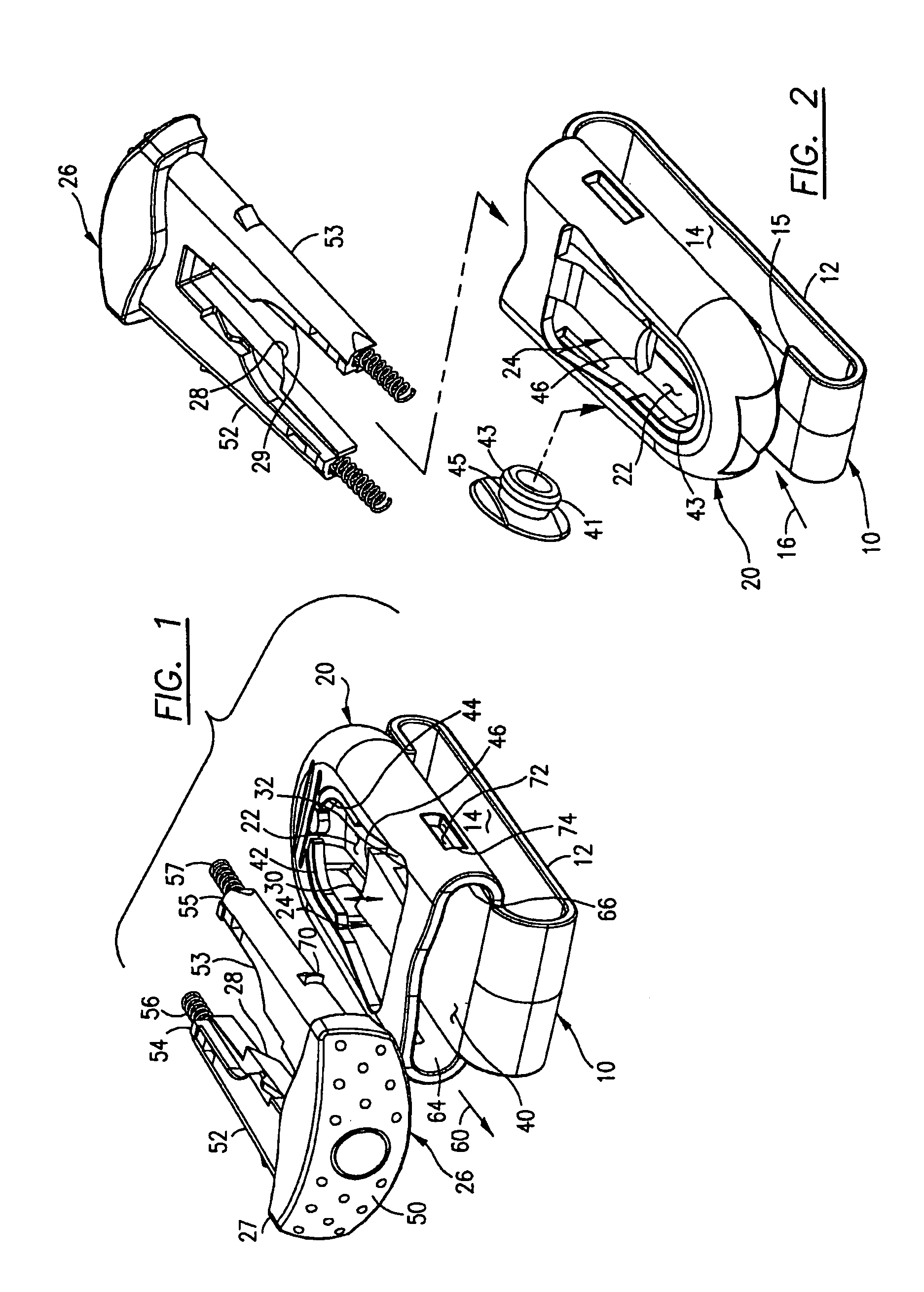 Two piece actuator for clip mount system for cellular phone or personal electronic device