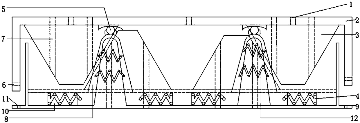 Assembled type building structure shock absorbing support