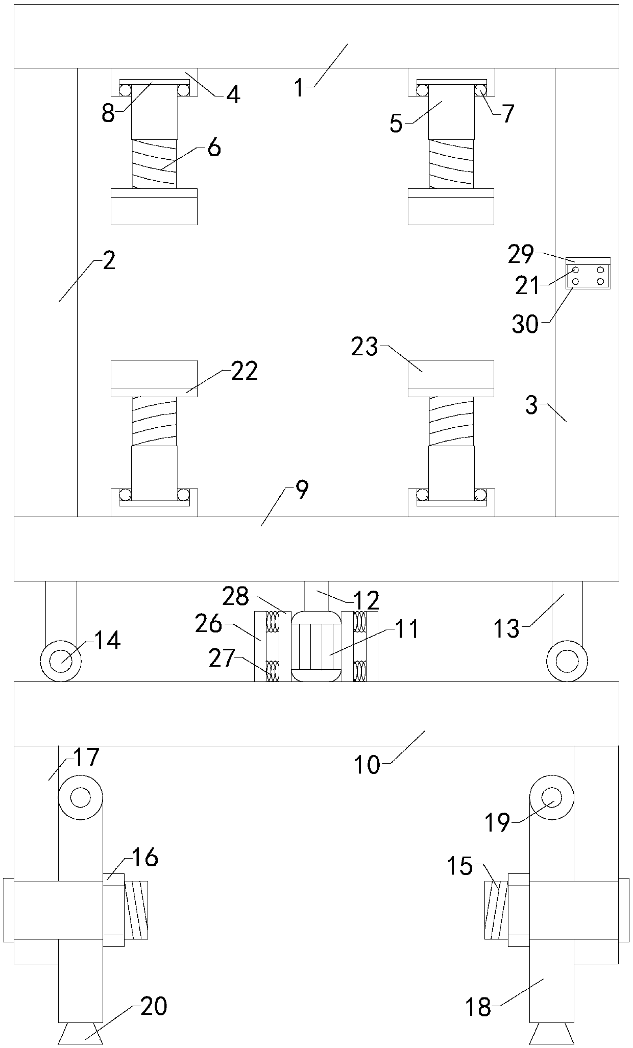 Drying device for chemical fiber cloth production