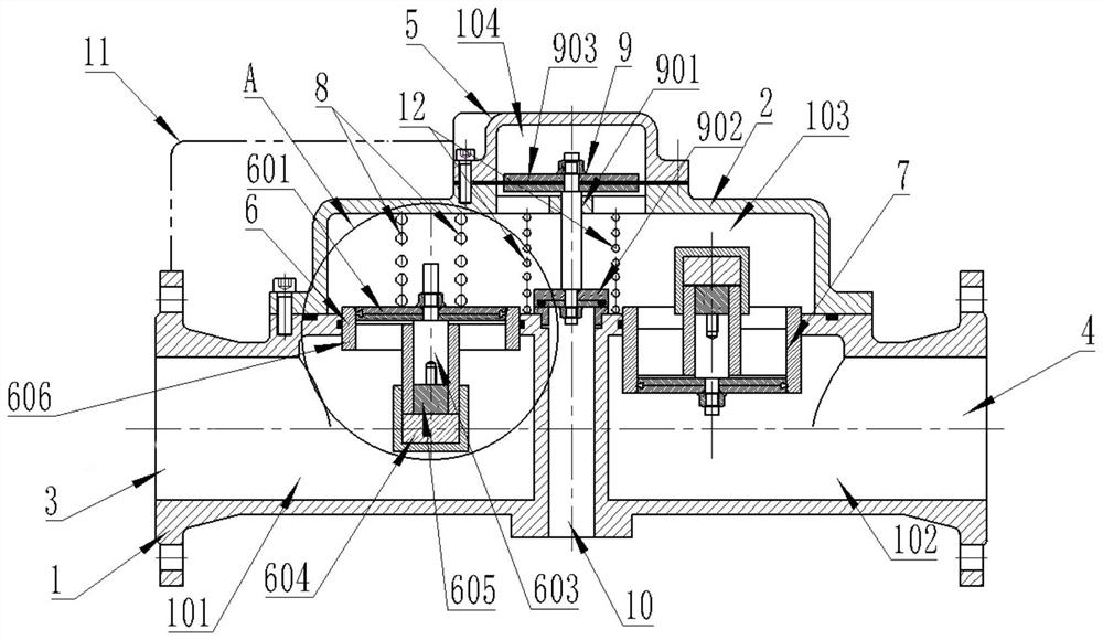 Backflow preventer with low water loss