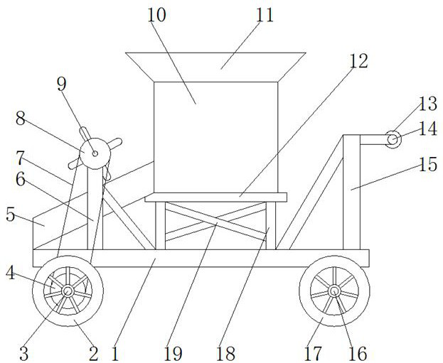 Drug spreading device for rodent killing in agricultural grassland