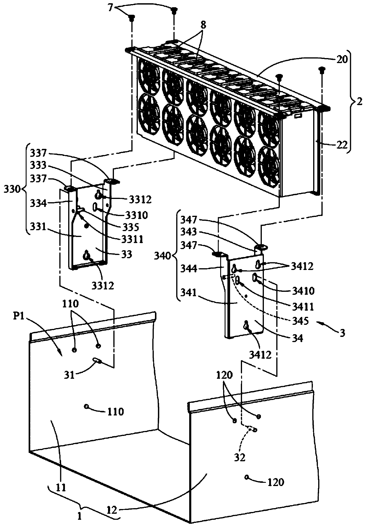 Fool-proof bracket group and server case