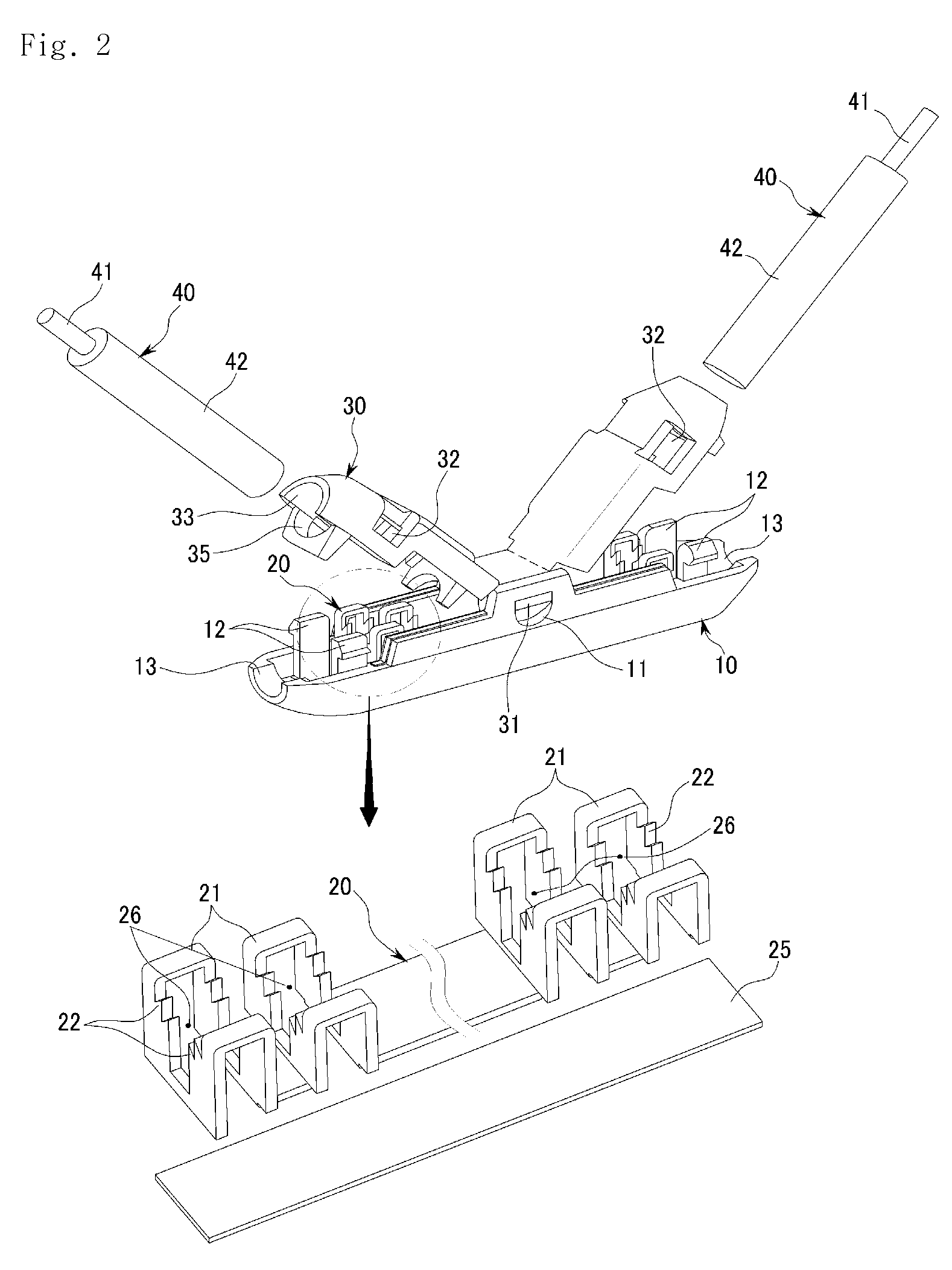 Electric wire connector for press connecting electric wires