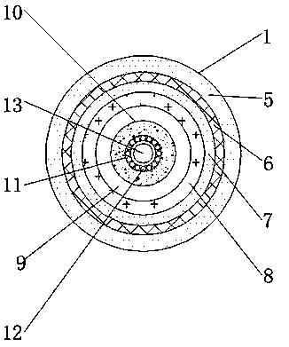 Full-dry-type ratproof flame-retardant optical cable