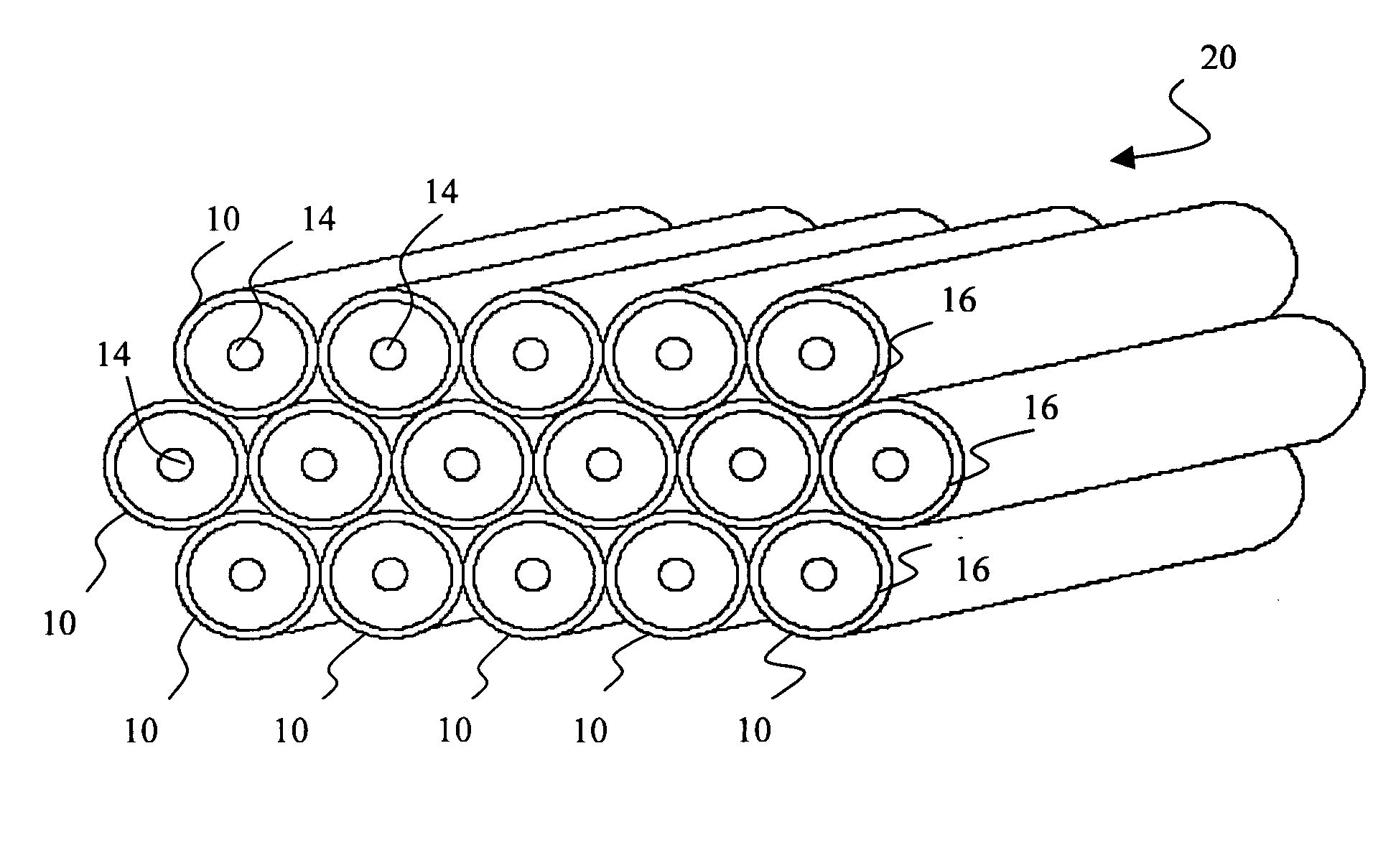 Piezoelectric ceramic fibers having metallic cores