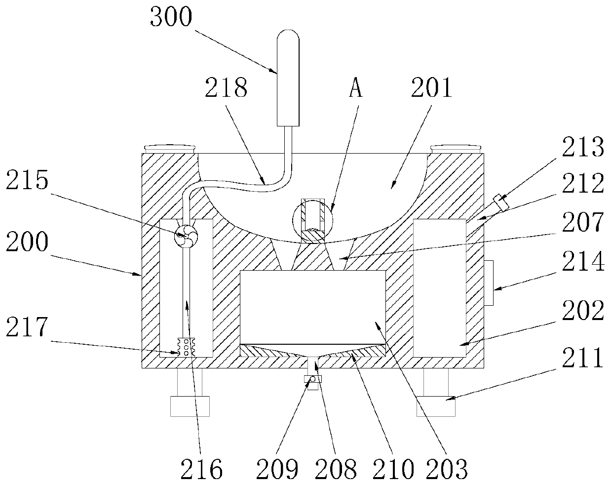 Gynecological irrigation rod and gynecological irrigator