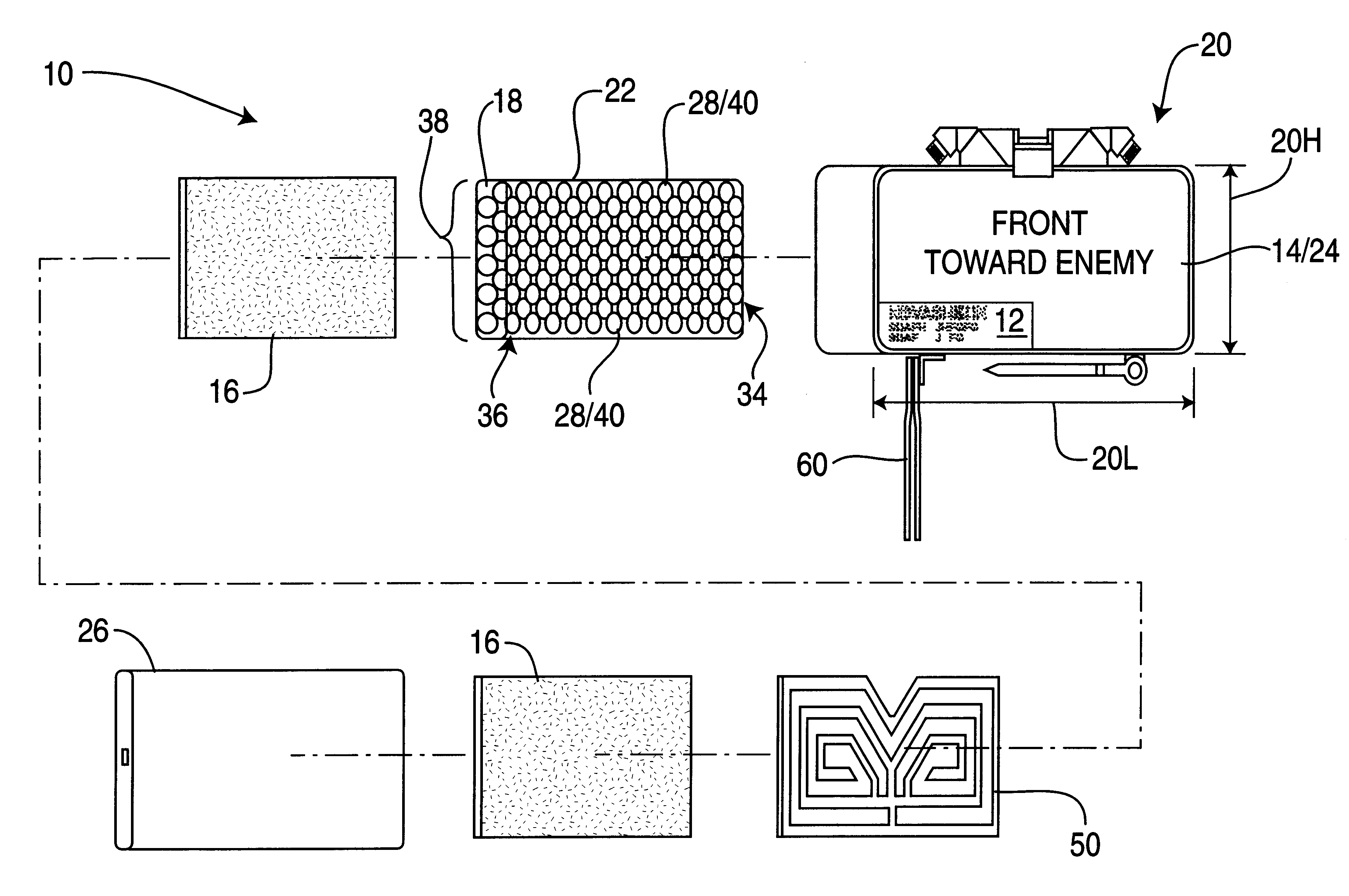 Non-lethal modular crowd control munition