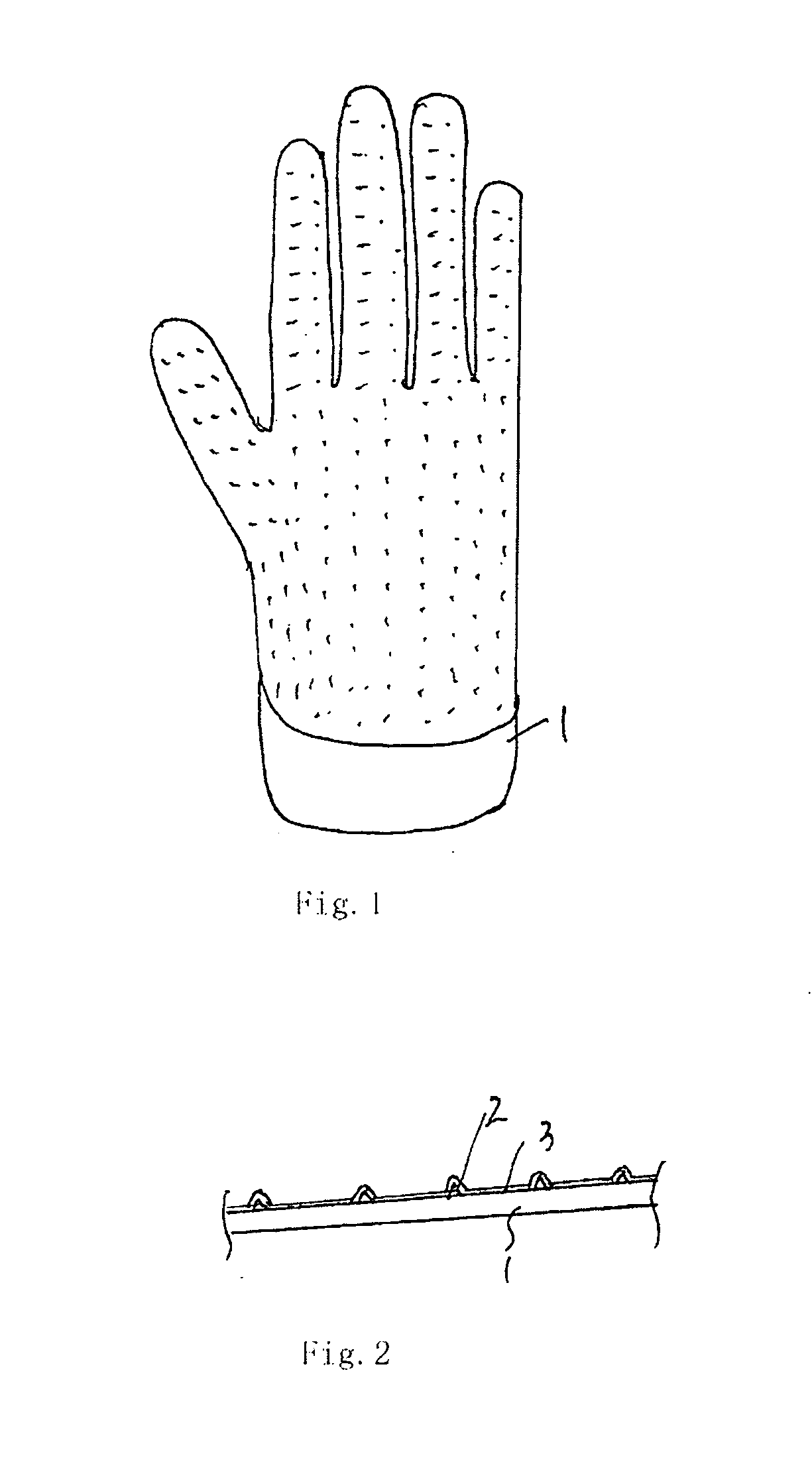 Antiskid latex glove and manufacturing method thereof