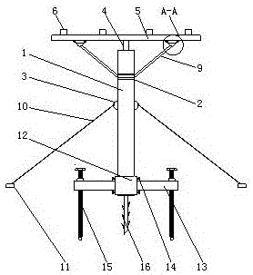 Telegraph pole with good fixing effect