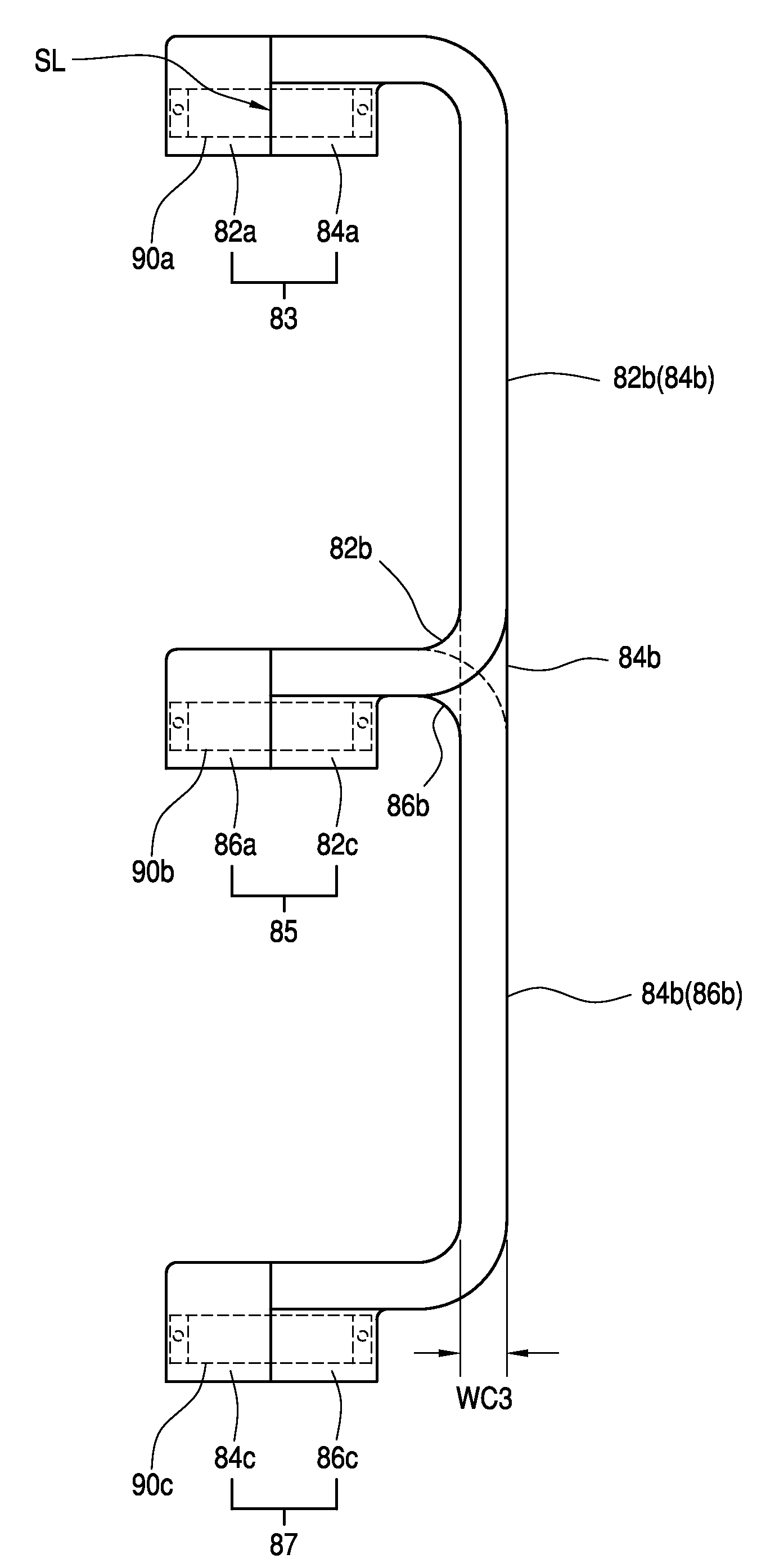 Split flex cable