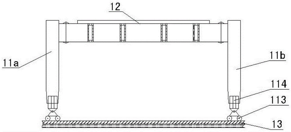 Large-clearance modular lining trolley for tunnel