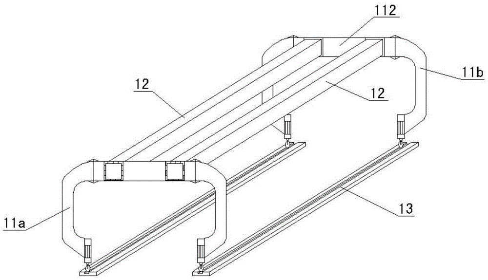 Large-clearance modular lining trolley for tunnel