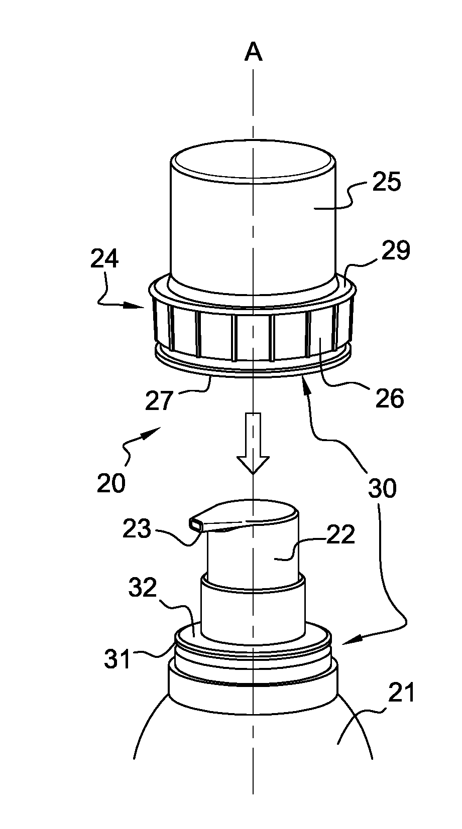 Device For Closing A Container Including Improved Secure Closure Means