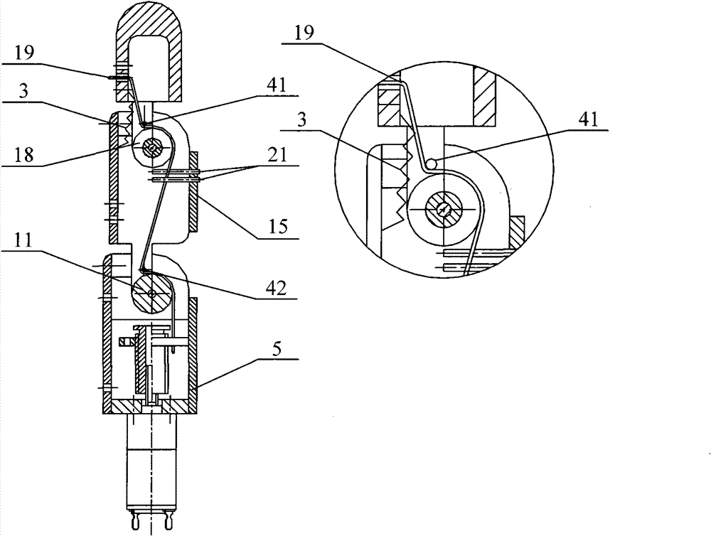 Smart under-actuated bionic robot finger device with parallel-connected tendon ropes