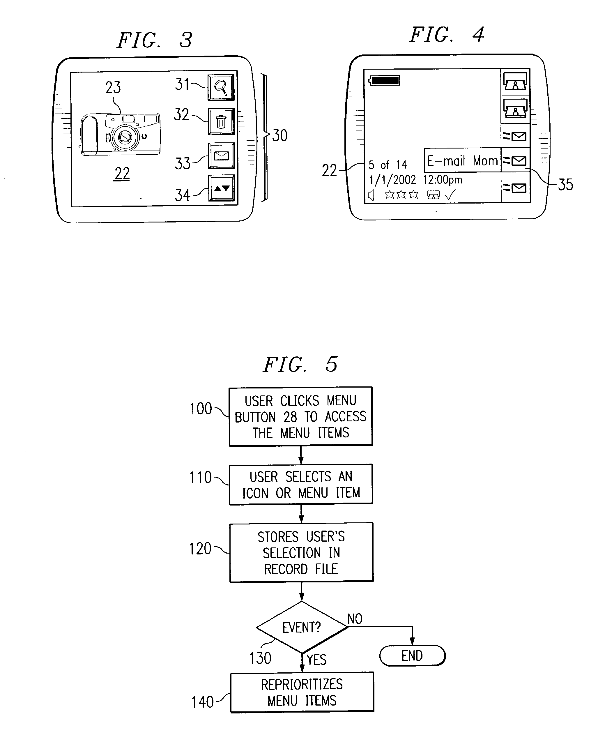 Method and apparatus for prioritizing menu items of an electronic device