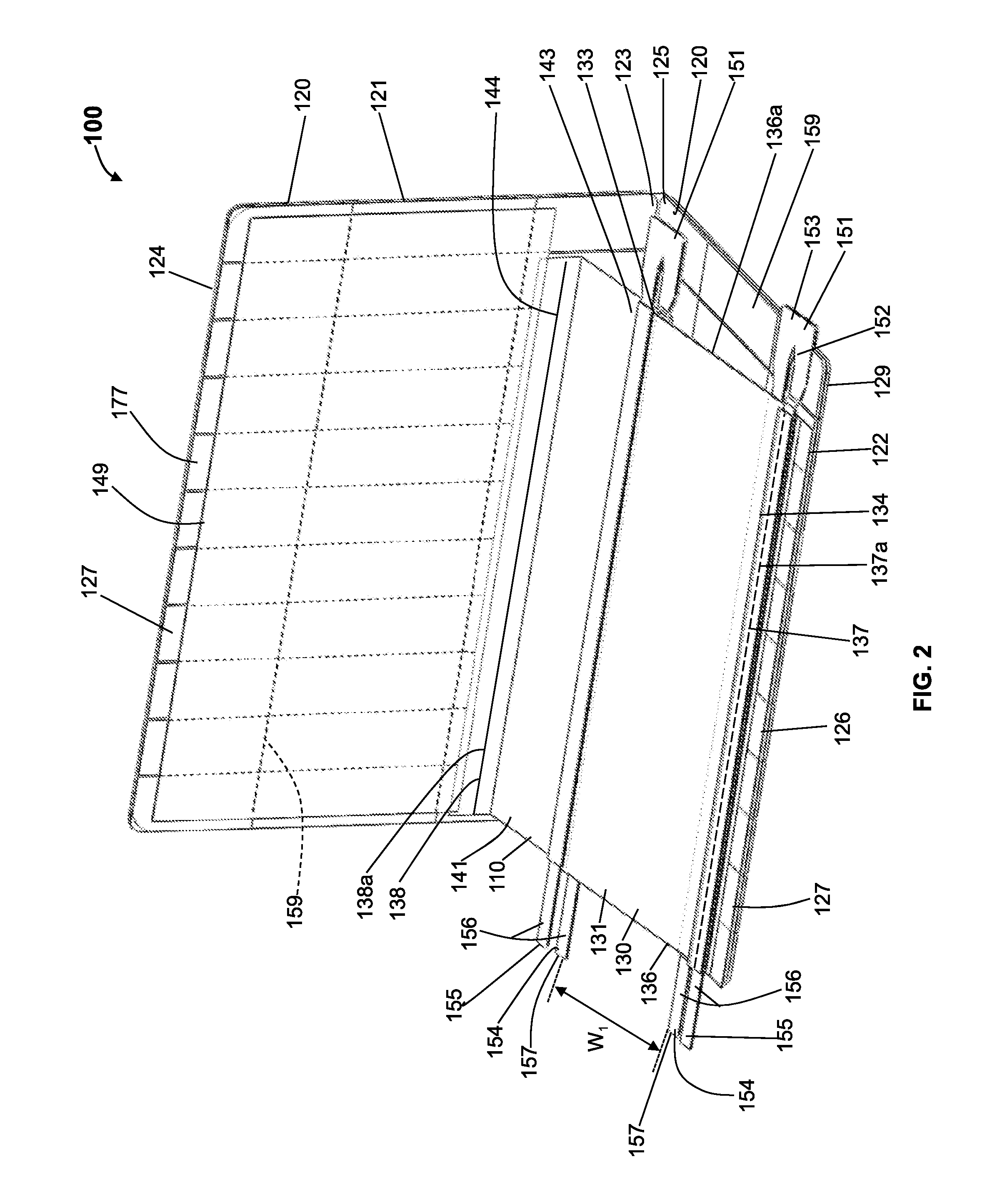 Wound or skin treatment devices with variable edge geometries