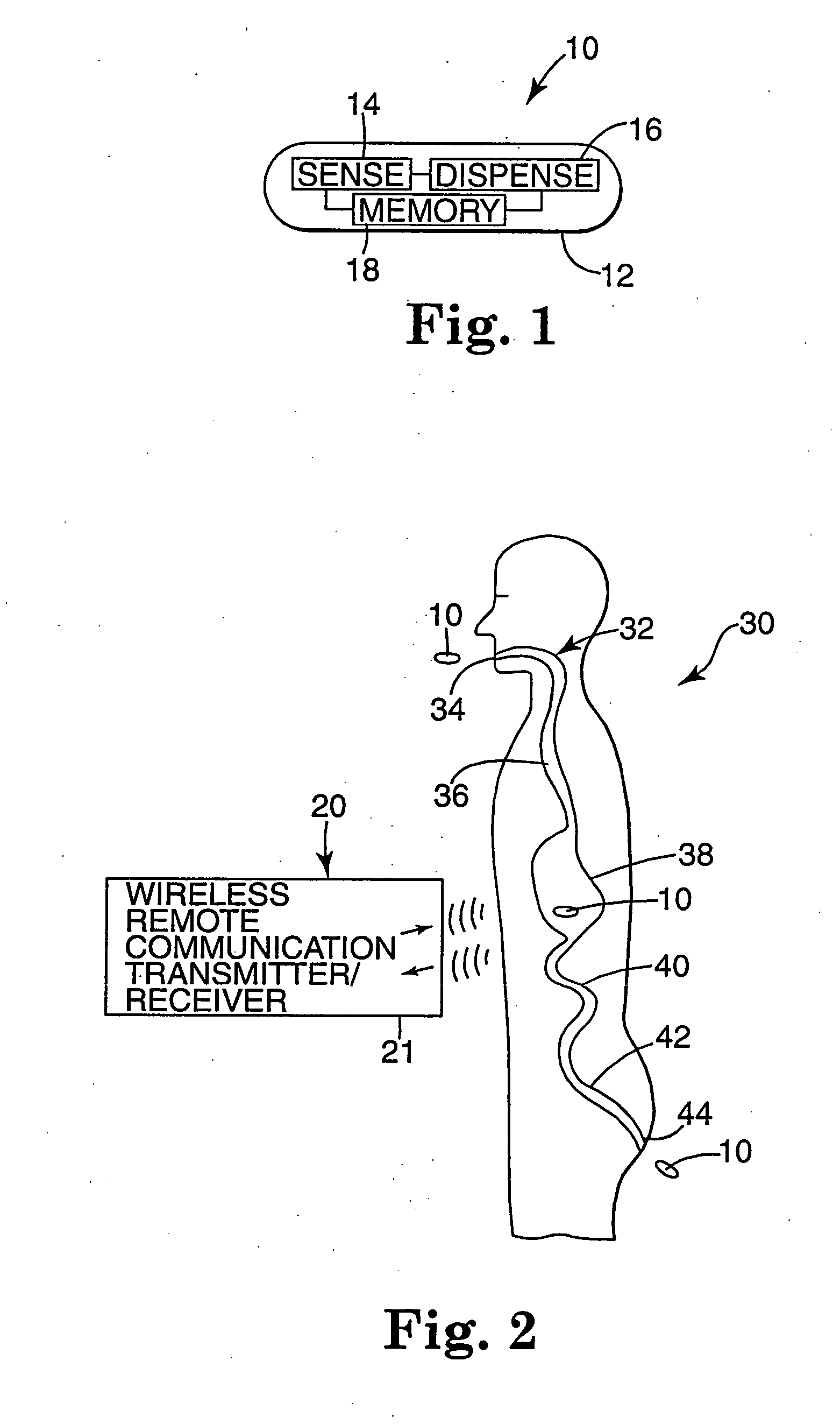 Internal drug dispenser capsule medical device