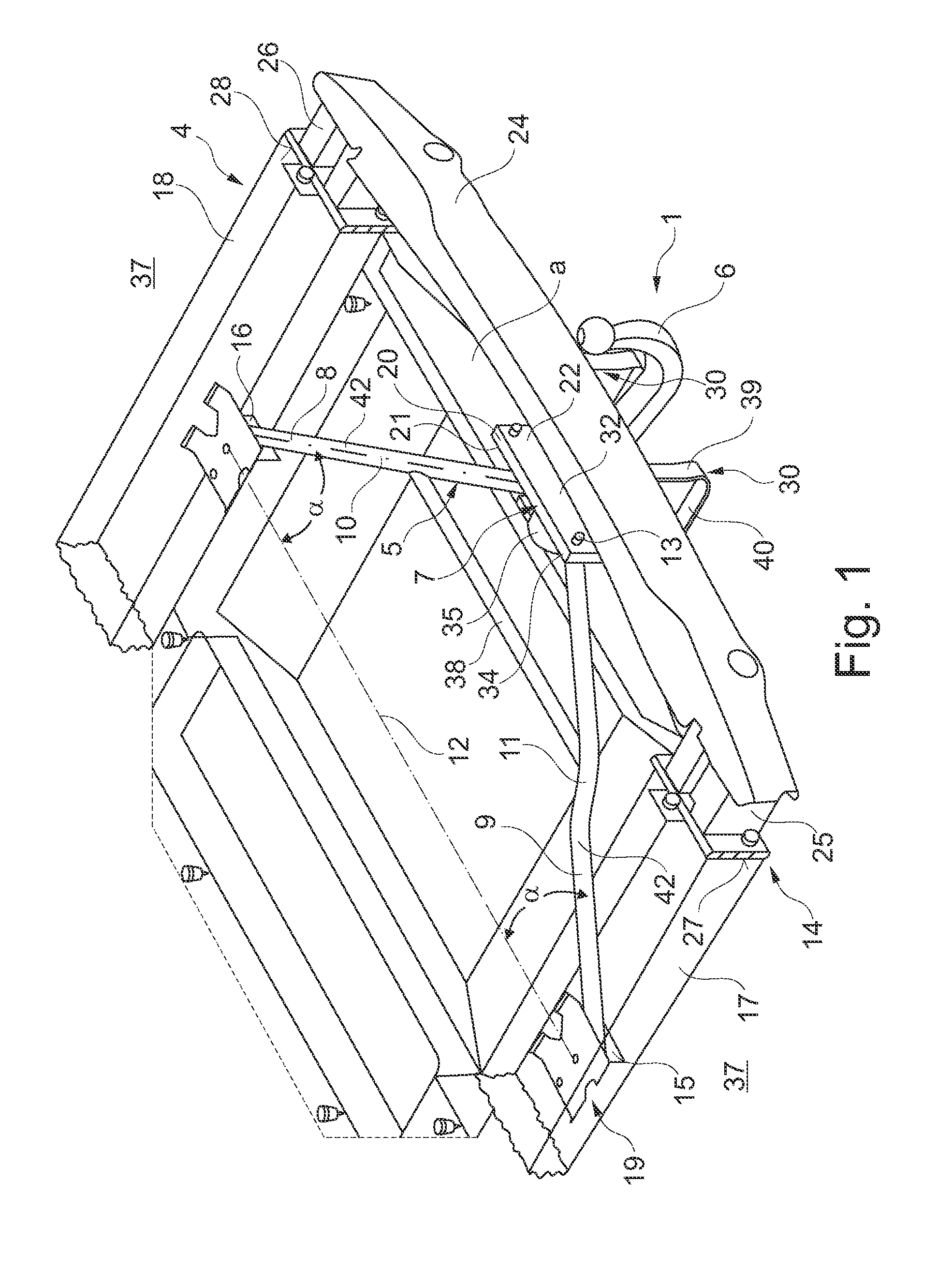 Trailer towing device of a passenger car