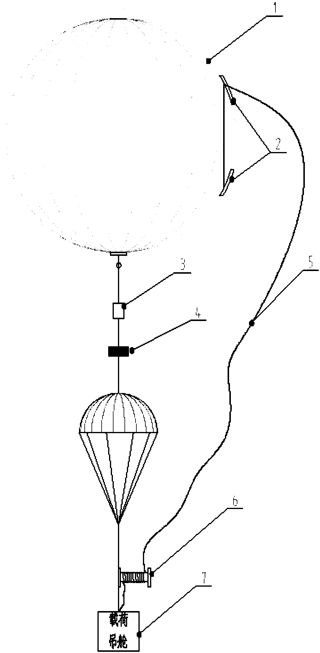 High-altitude balloon tearing system and high-altitude balloon tearing method of high-altitude balloon tearing system