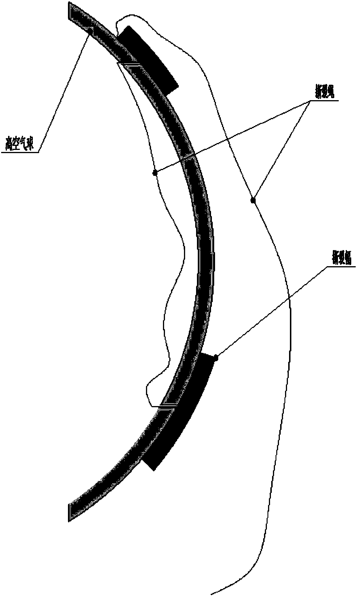 High-altitude balloon tearing system and high-altitude balloon tearing method of high-altitude balloon tearing system