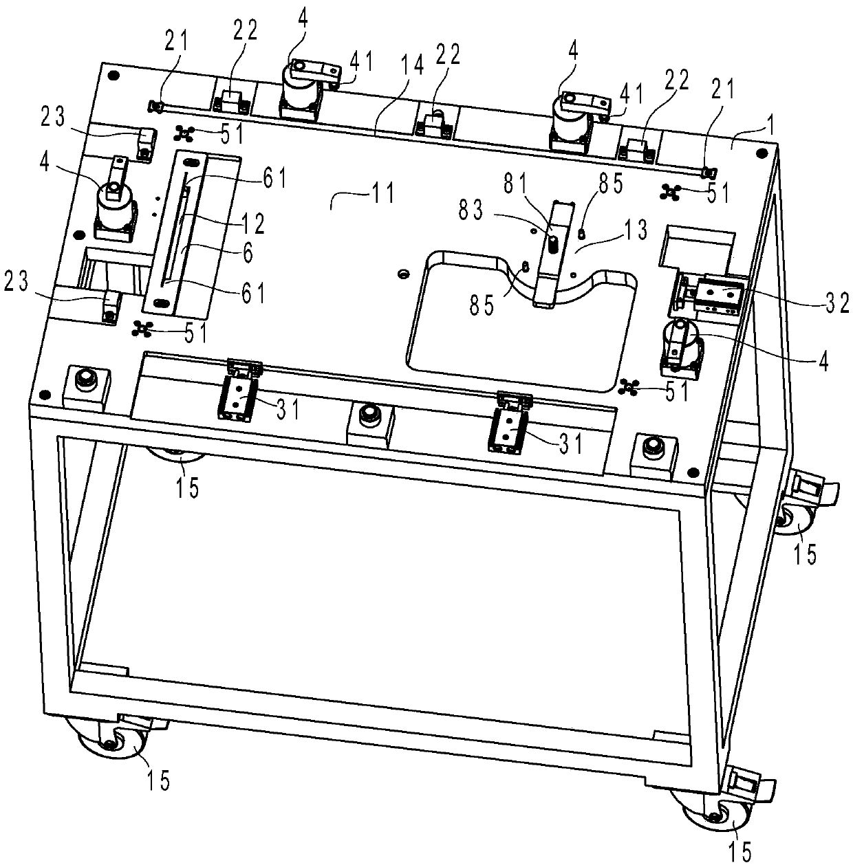 Cooker glass panel assembly gluing tool