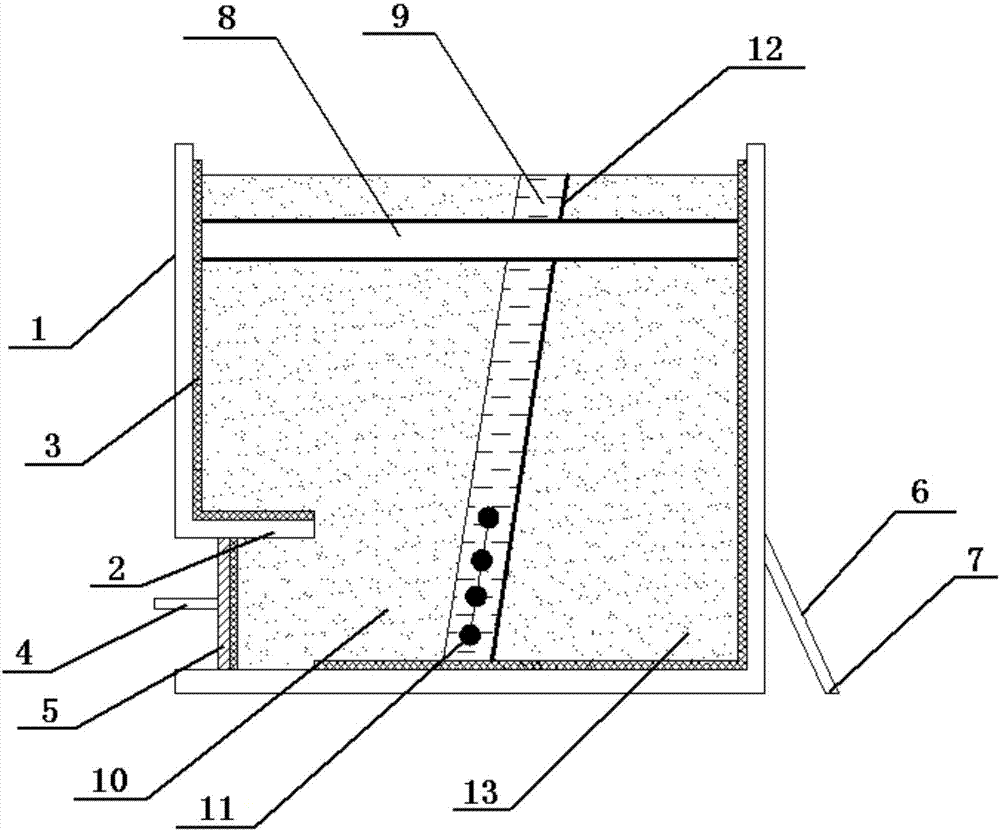 Test device for simulation of near-fault seismic oscillation initiated by reverse fault strike-slip movement