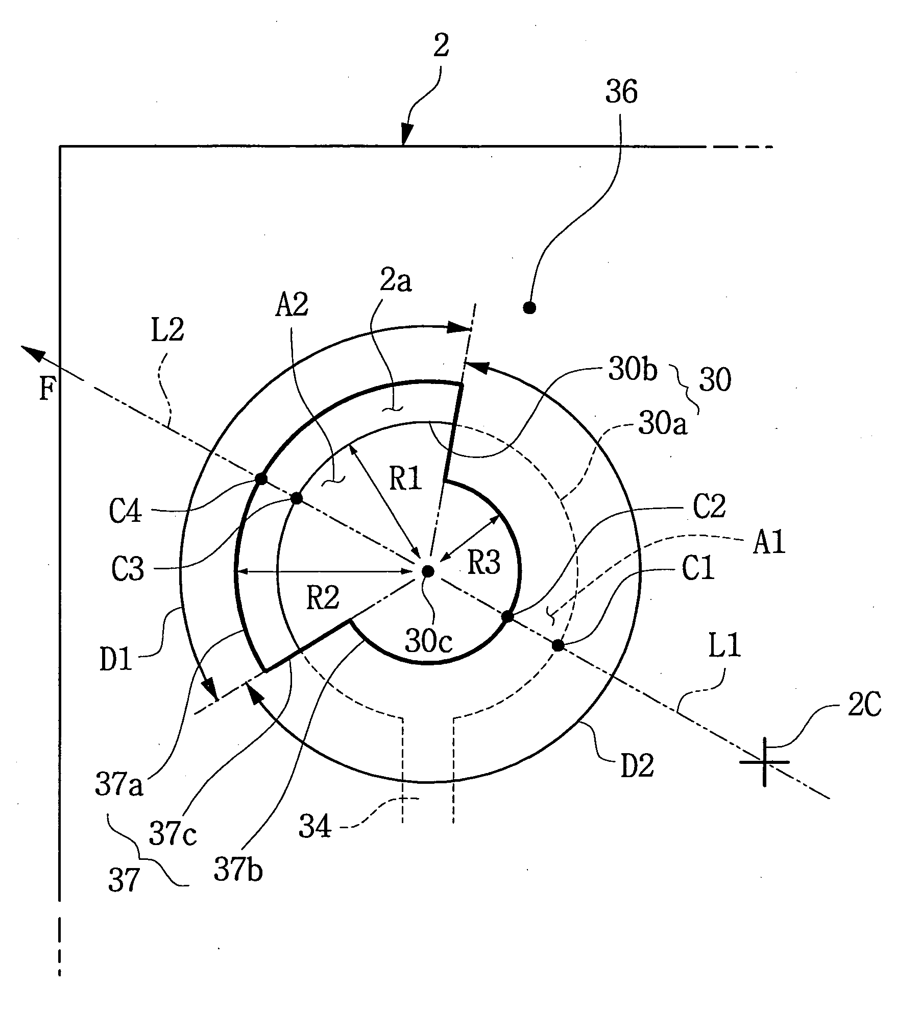 Semiconductor package with improved ball land structure