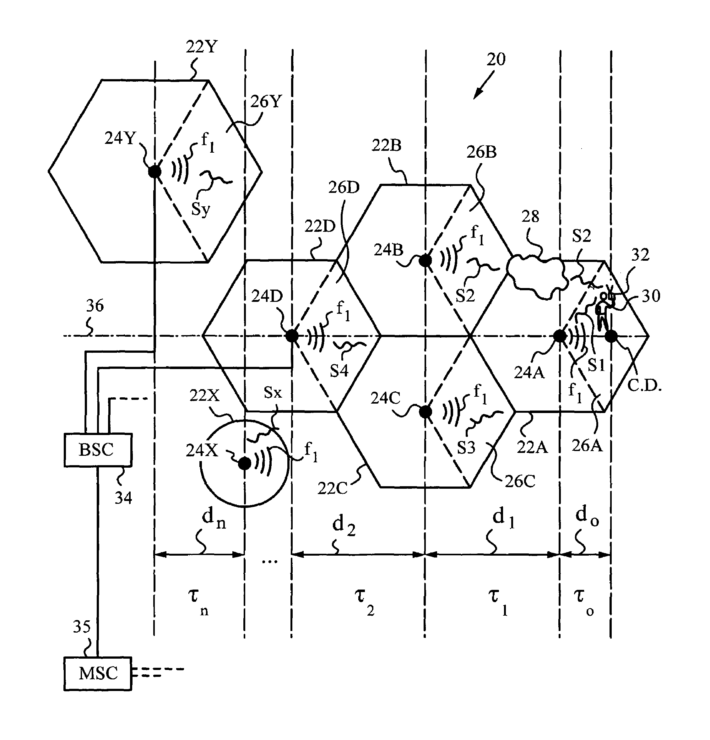 Method and wireless communications systems using coordinated transmission and training for interference mitigation