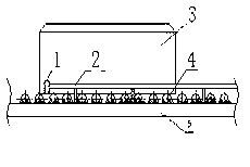 Online steering device of double-anode casting carbon block conveying system