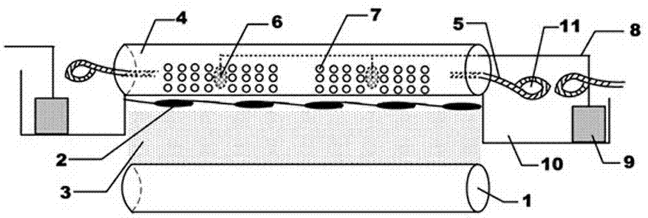 Casing pipe type wireless transmission automatic early warning system for underground buried object