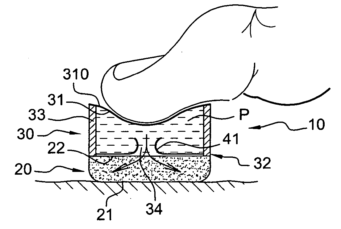 Applicator intended to be attached to a finger