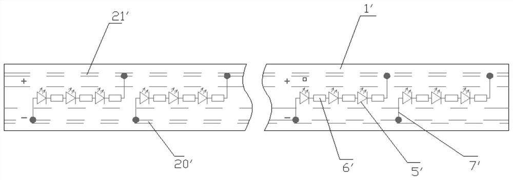 LED lamp strip and LED lamp string structure thereof