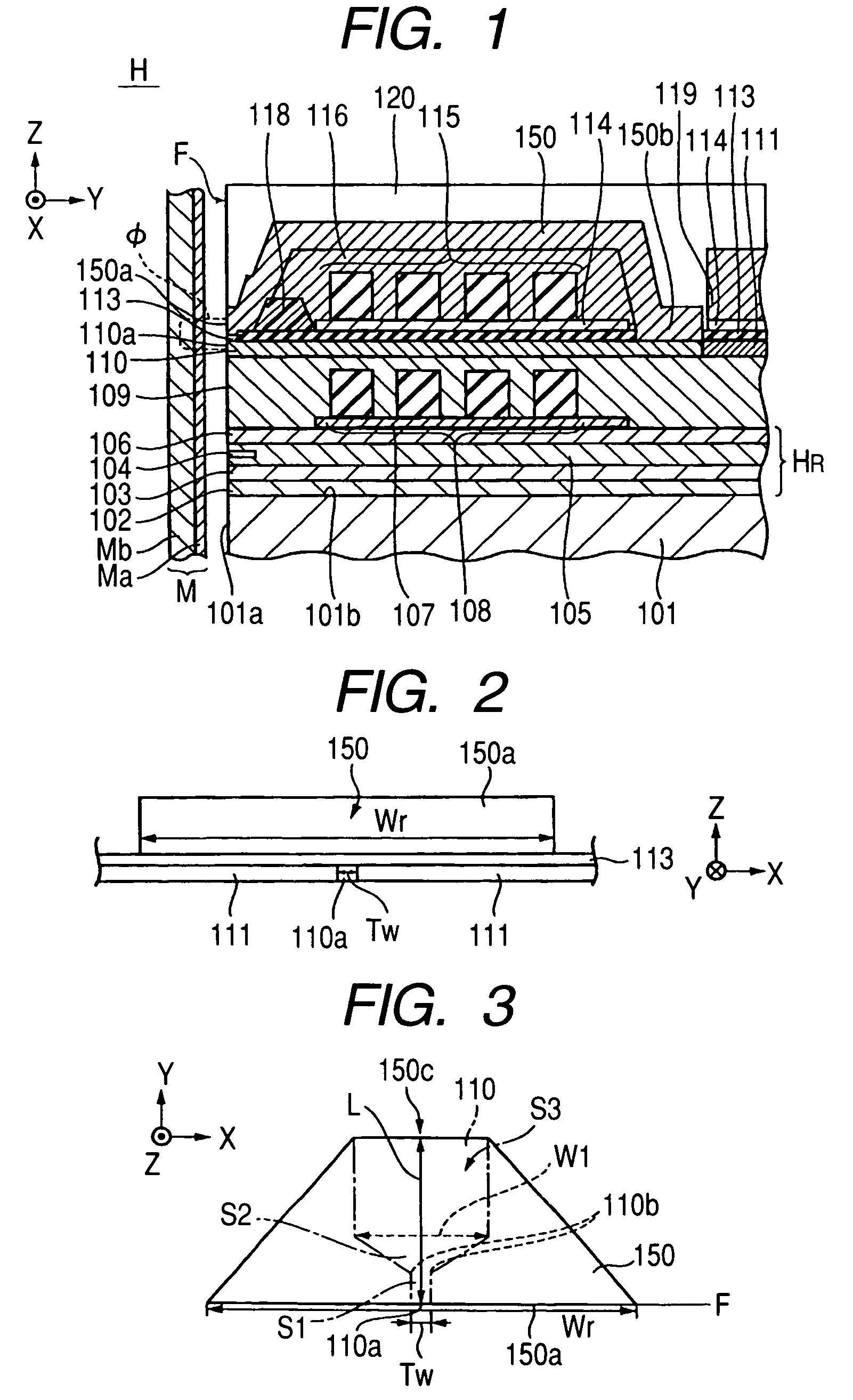 Perpendicular magnetic recording head having a stepped portion and method of manufacturing the same