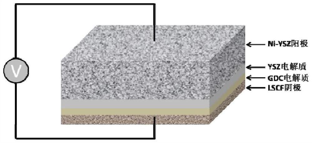 Treatment method of SOFC (solid oxide fuel cell) multi-layer co-fired material