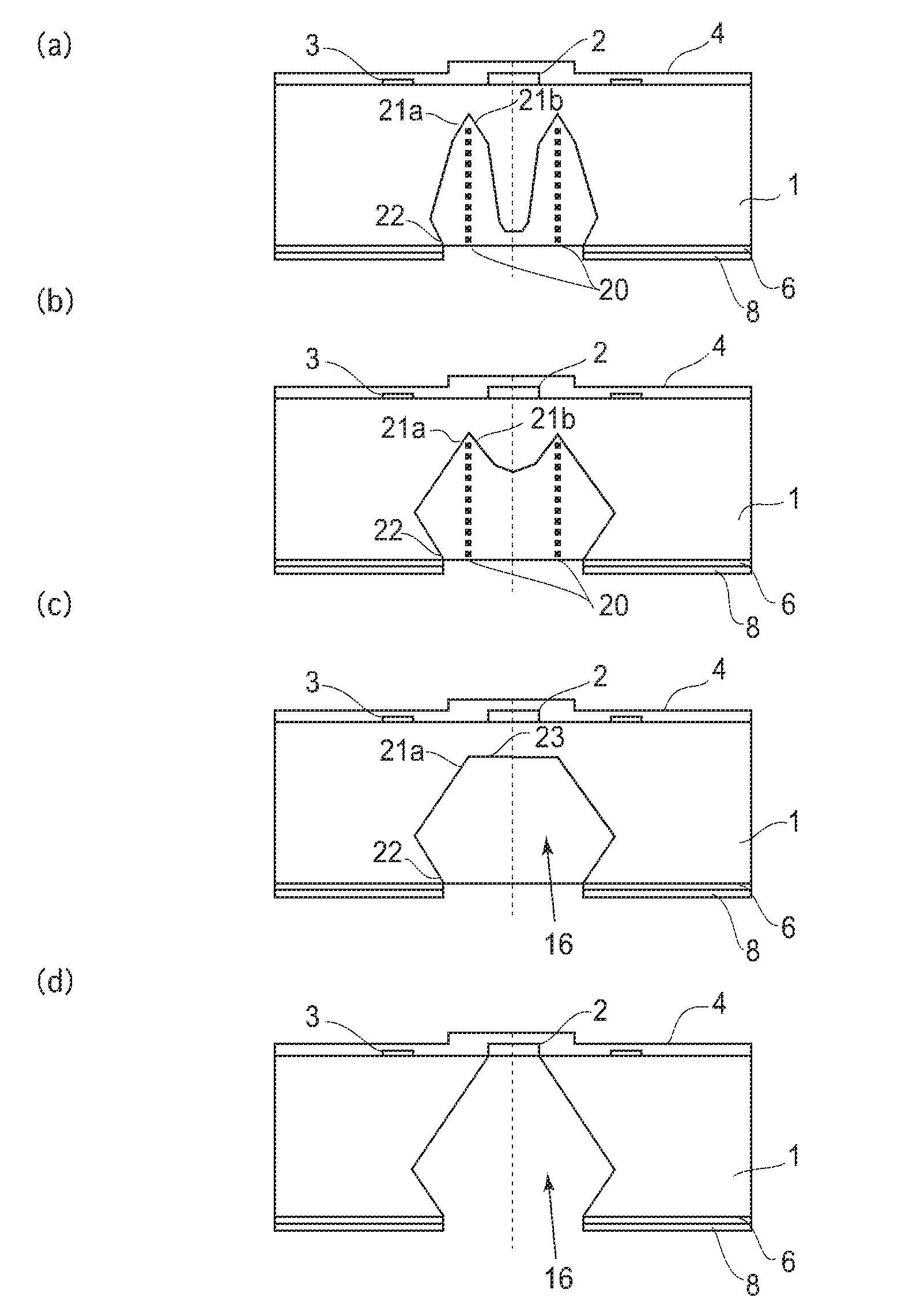 Manufacturing method for ink jet recording head chip, and manufacturing method for ink jet recording head