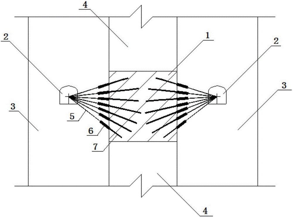 Explosion stoping method for horizontal ore pillar of sublevel caving mining method